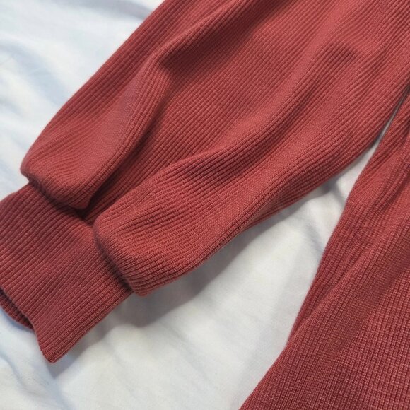 Marine Layer Women's Size Small Puff Sleeve Ribbed Shirt - Picture 5 of 7